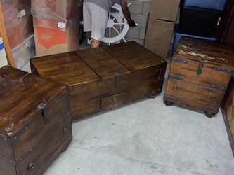 3 Pieces Living Room Set Chest Style