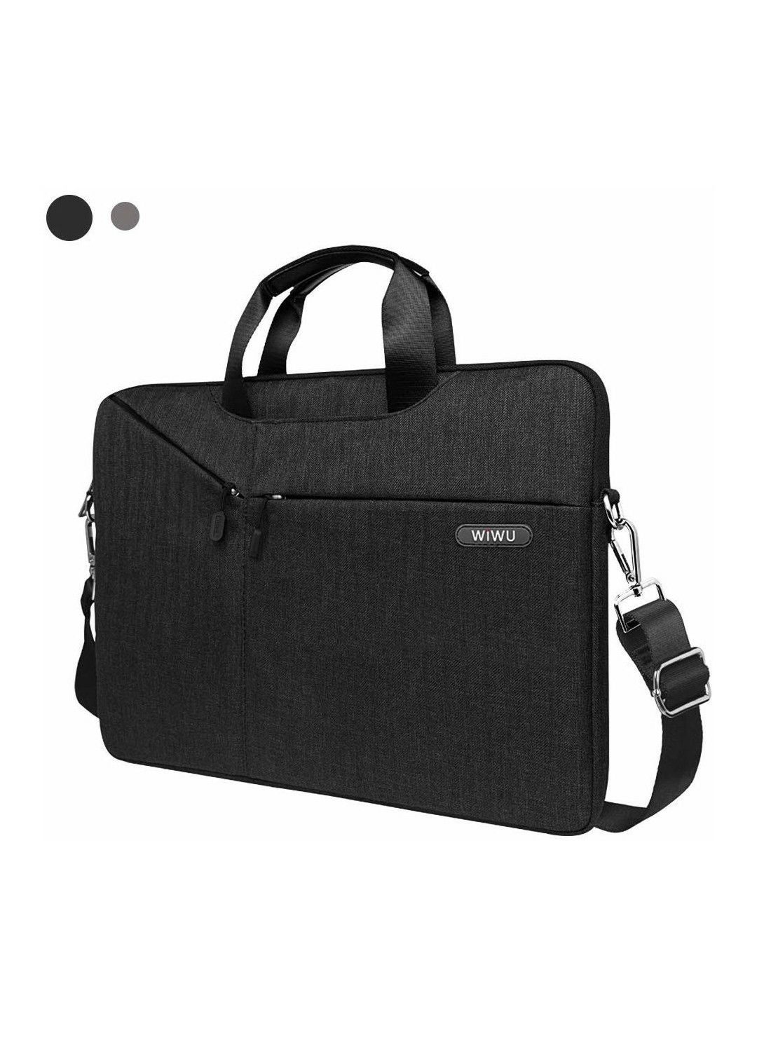 WIWU Laptop Bag 13-13.3 Inch, Slim Laptop Carrying Case With Shoulder Strap Compatible MacBook Pro, MacBook Air,Surface Book,Dell,HP,Lenovo(Black)