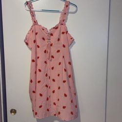 Pink Strawberry Dress - PLUS CURVE SHEIN