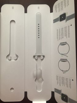 Long Apple Watch White sports band