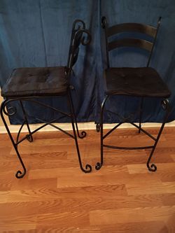 Wrought Iron Bar Stools / Indoor or Outdoor Heavy Duty