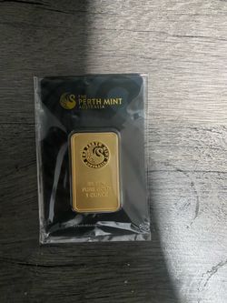 Perth mint gold bar 1oz 99.99 fine gold