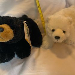 Conservation Critters Black Polar Bear Wildlife Artists Plushie Plush Valentines NWT