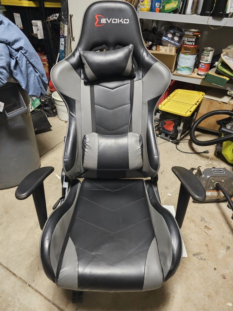 Devoko Ergonomic Gaming Chair Racing Gray And Black