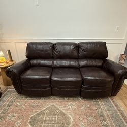 Bernhardt Brown Leather Couch 