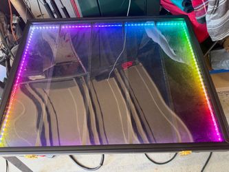 Display case with LED lights