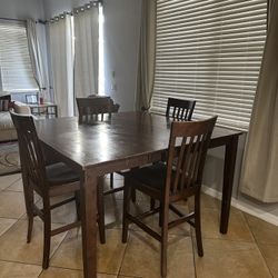 Sturdy wood dining set