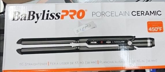 BaBylissPRO Porcelain Ceramic 1” Straightener Up To 450 Degrees F
