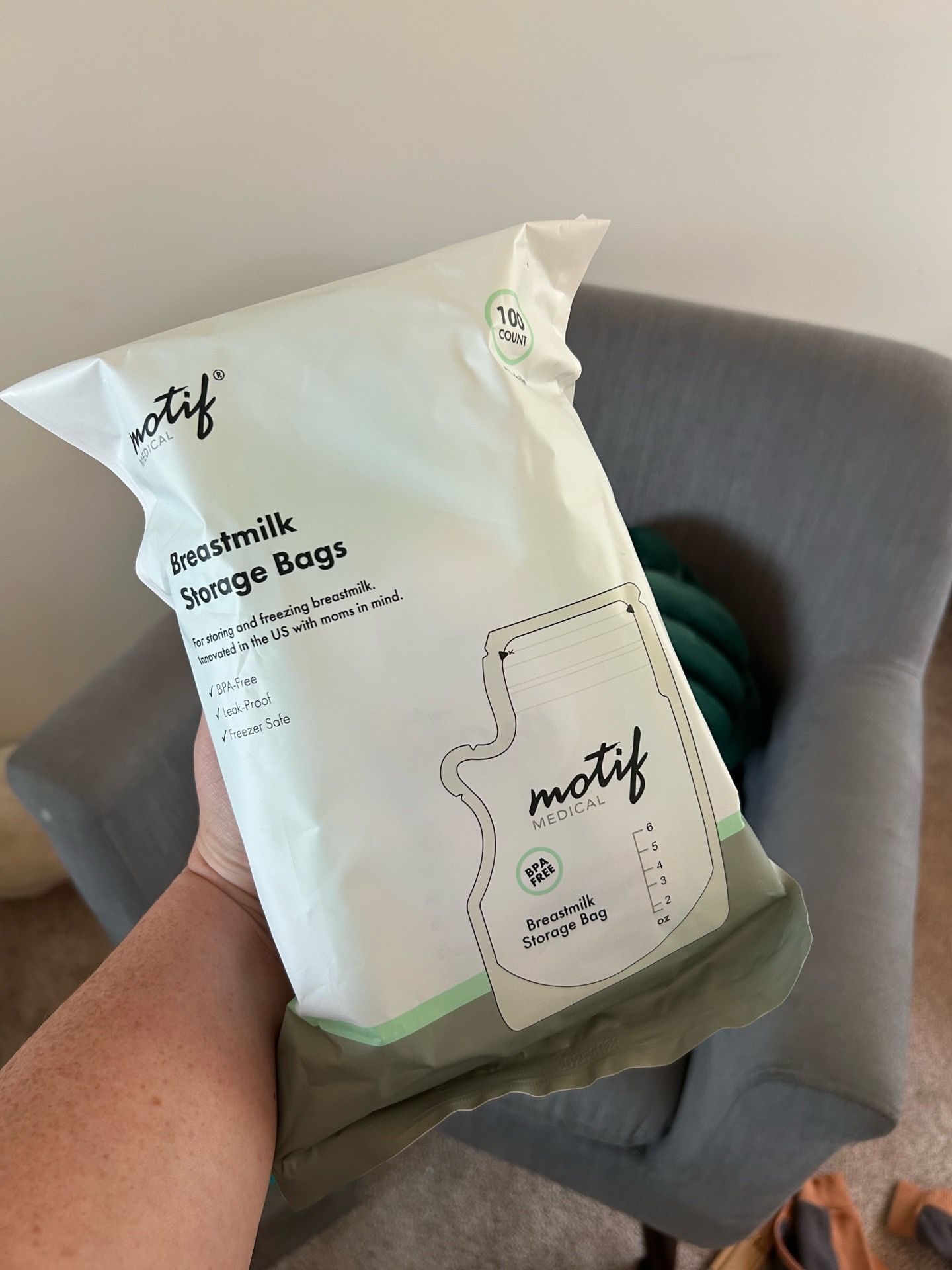 100ct Milk storage bags