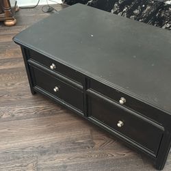 Espresso Coffee Table With Storage Drawers
