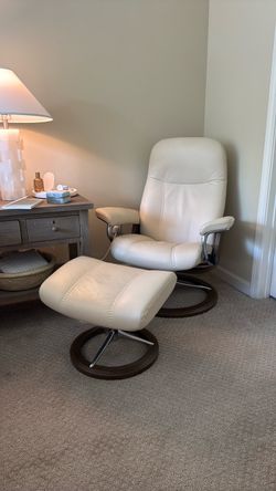 Eames style new custom Leather Reading Chair & Ottoman