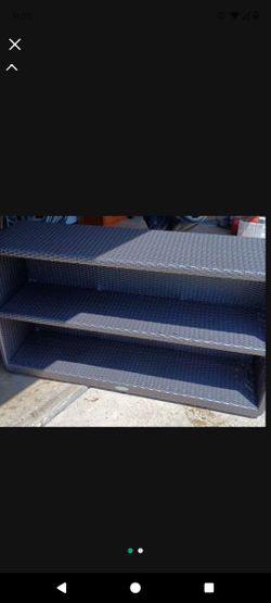 Indoor/Outdoor Wicker Shelf