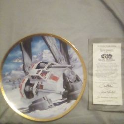 Star Wars Glass Plate With A Certified Certificate