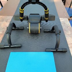 Ab Roller-Pushup Bars- Yoga matt.