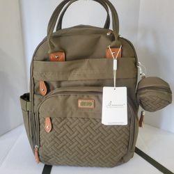 BabbleRoo Diaper Bag Backpack w/ changing diaper pad.