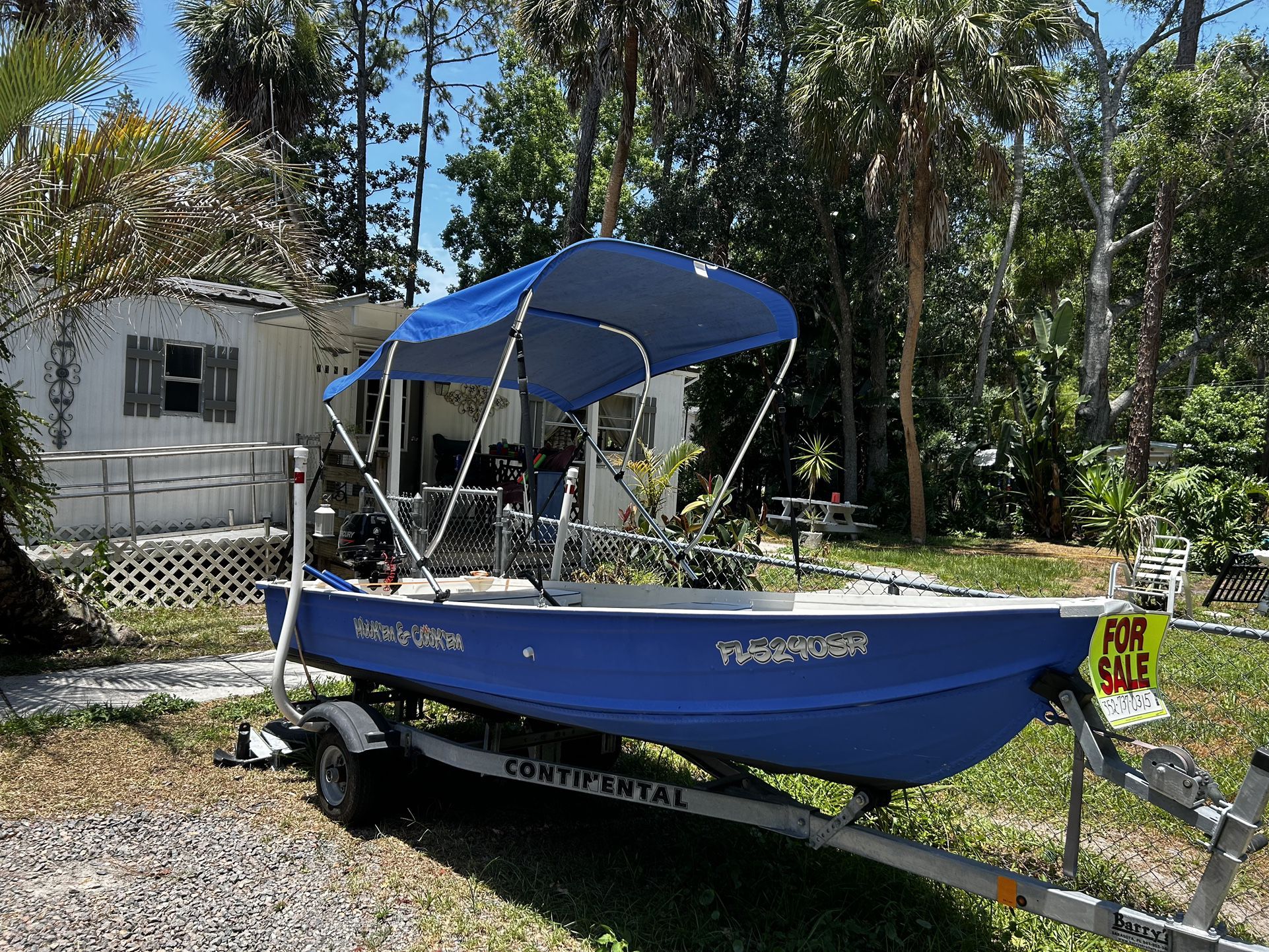 12’ Aluminum Boat Ready To Go. 