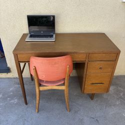 1960s Vintage Small Writing Desk And Chair 