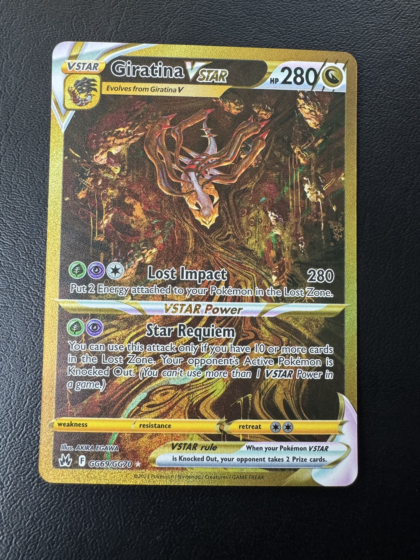 Giratina VSTAR (Secret) GG69/GG70 Crown Zenith: Galarian Gallery Holo