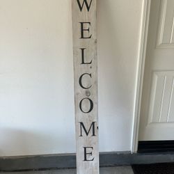 Wood Welcome For Entry Way As Decoration 