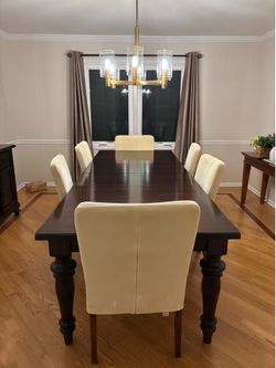 Pottery barn dining and buffet table