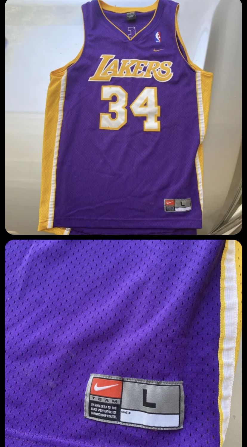 Men's Vintage Nike Los Angeles LA Lakers Shaquille O'Neal Swingman Jersey Sz L