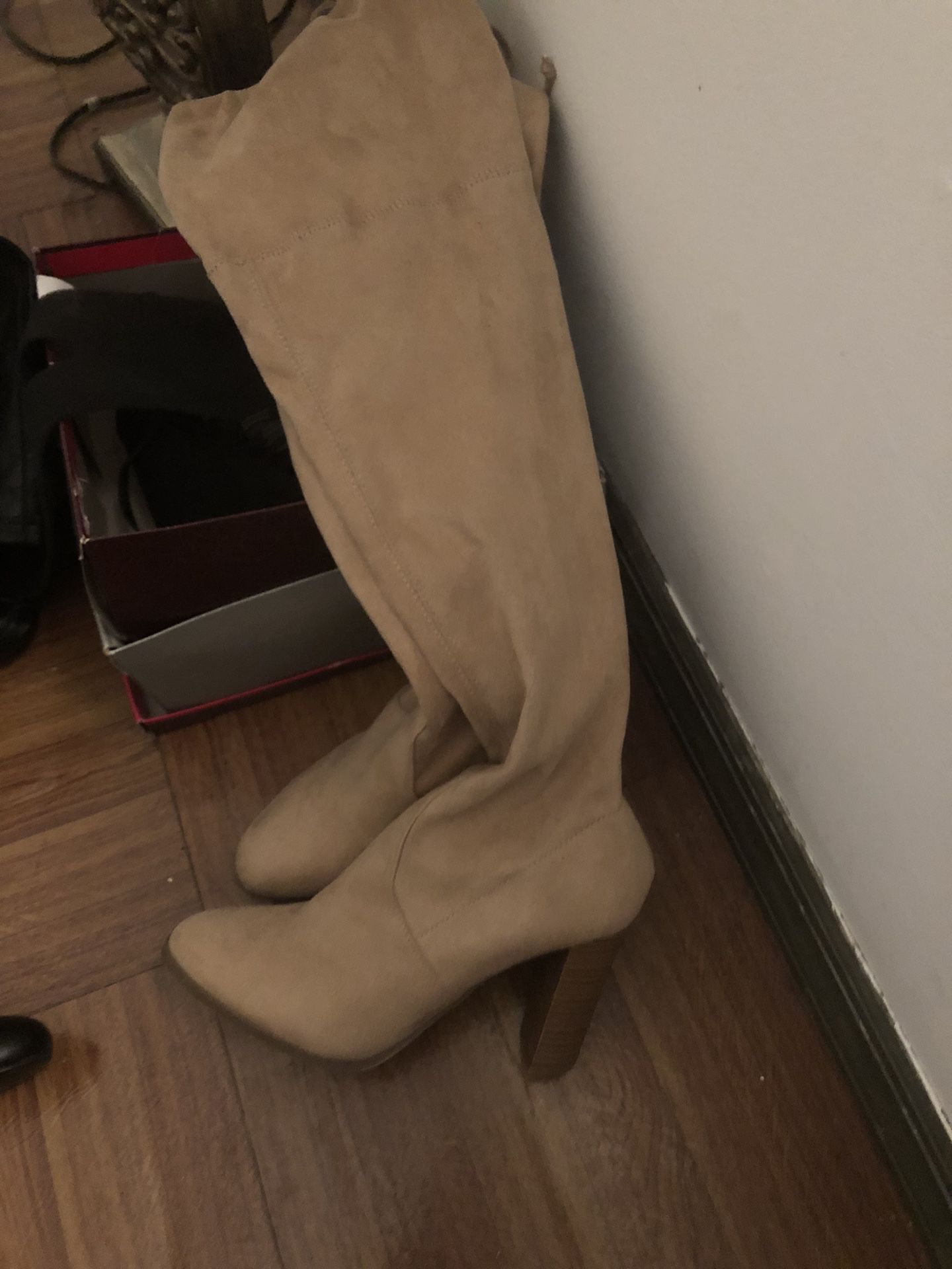 Suede Thigh High Boots/brand New
