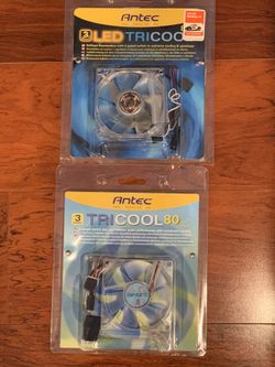 Antec Tricool 80mm 3 Speed Cooling Fans Sealed New