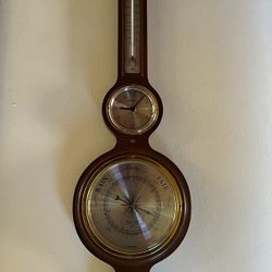 Howard Miller Catalina Thermometer Barometer Hygrometer Clock Weather Station  612-718 Wall Clock