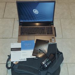 Classic Sony Vaio 18.4 Laptop With Linux Mint - Needs Work