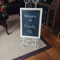 Chalk Board With Metal Easel