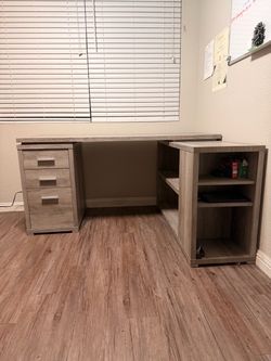 Monarch Specialties Computer Desk, L-Shaped, Corner, 3 Drawers, 2 Open Shelves
