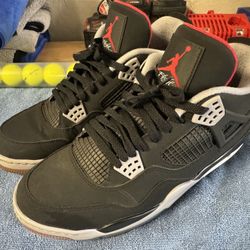 Nike Air Jordan 4 golf shoes black/red Bred