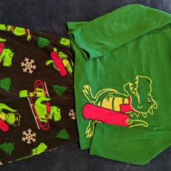 Boys Size 6 Dinosaur Christmas Pajamas