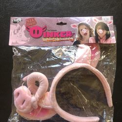 Halloween Costume Pig Nose, Ears, & Tail (NEW)