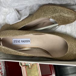 Gold Glitter Heels
