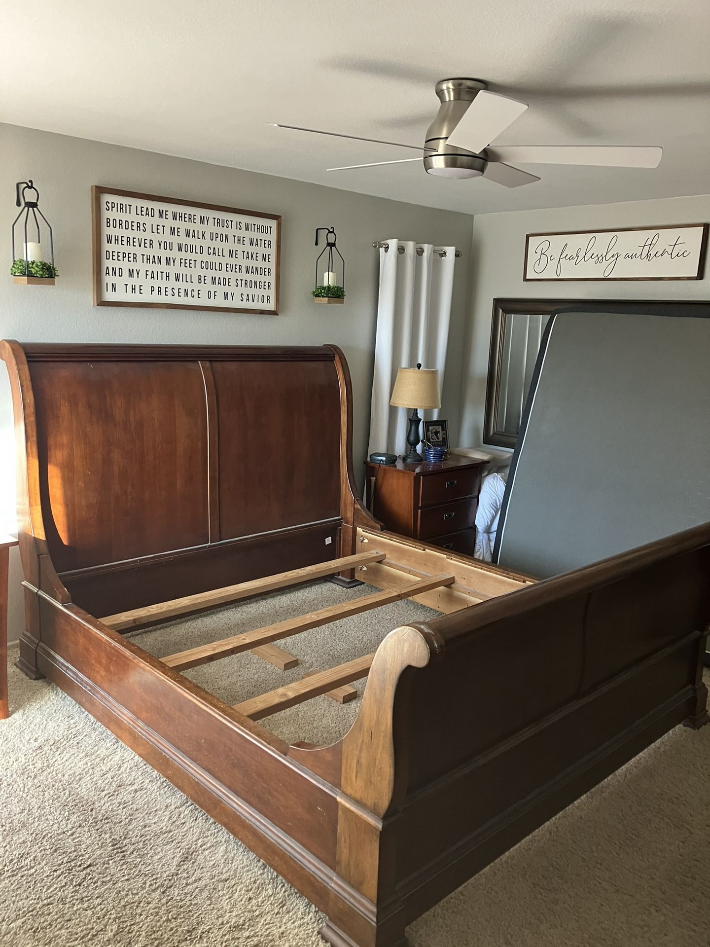 Cal king Sleigh bed Frame