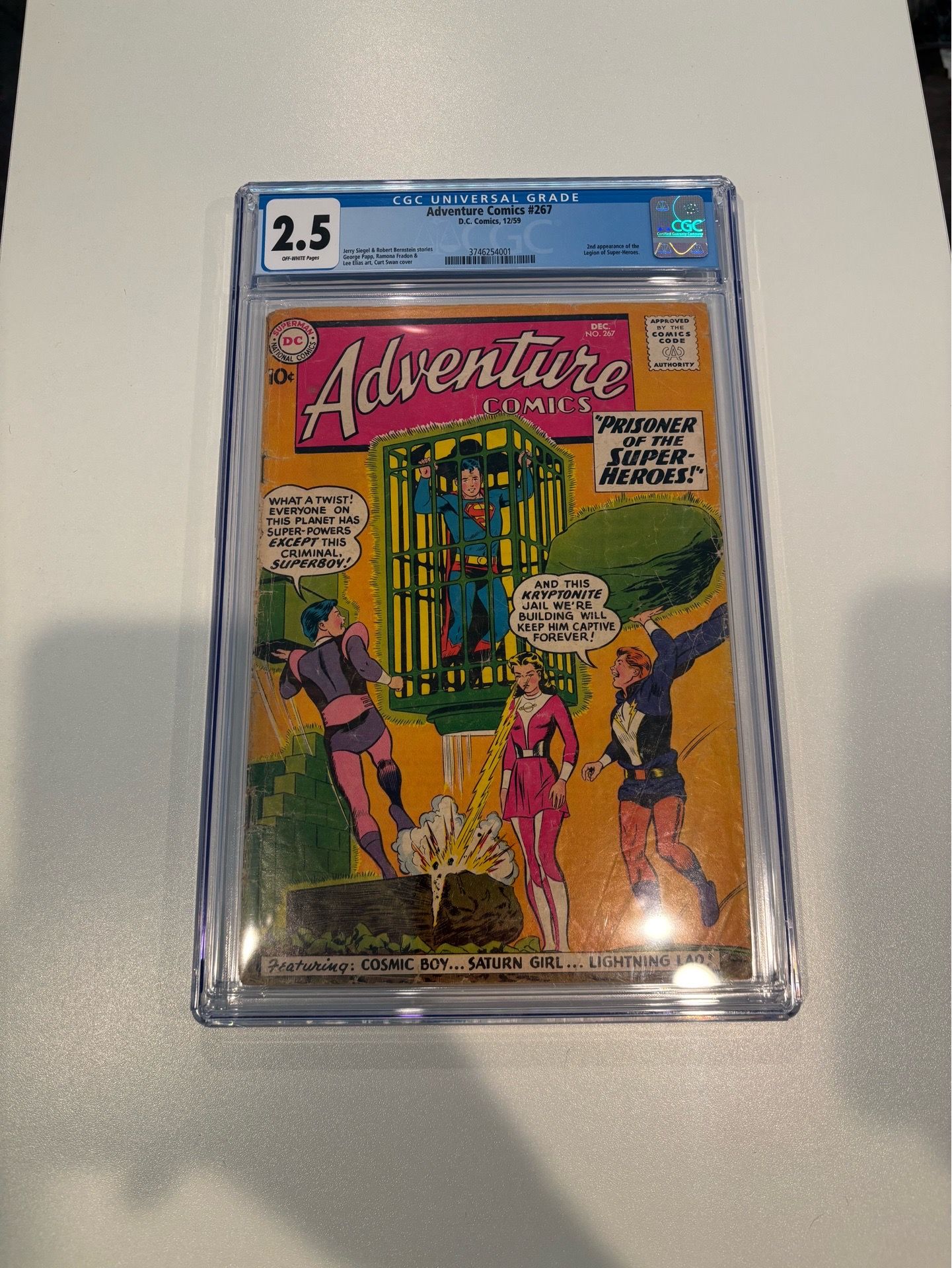 Adventure Comics #(contact info removed) CGC 2.5 2nd App of Legion of Superheroes DC