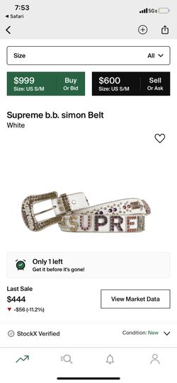 Supreme, BB, Simon belt white