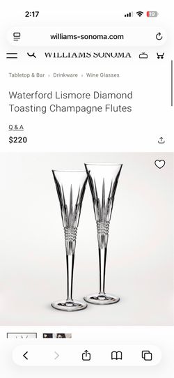 Waterford Lismore Toasting Champagne Flutes