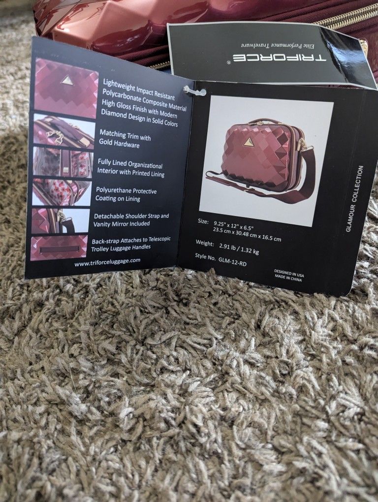 Triforce Hardside Beauty Case with a geometric design