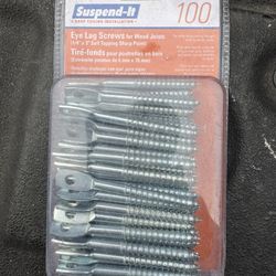 NEW SUSPEND-IT 3 in. x 1/4 in. Eye Lag Screws for Wood Joists to Install Suspend