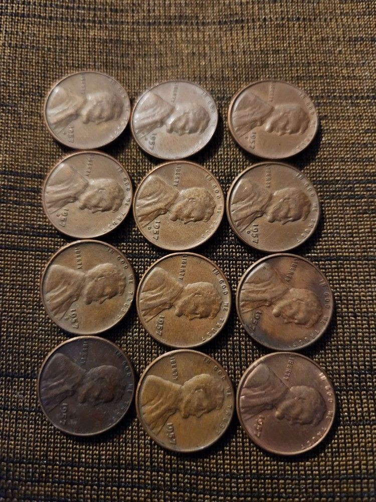 1957 Wheat Pennies 