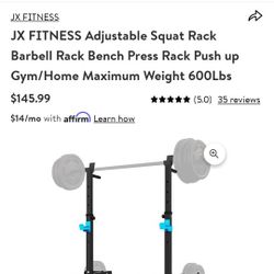 Squat Rack Jx-855 Adjustable