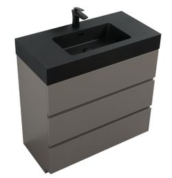 Modern Pre Assembled Vanity w Quartz Basin 36"
