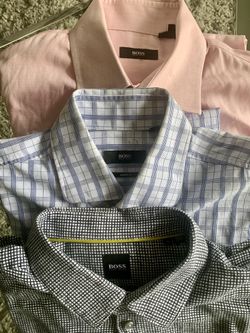 HUGO BOSS  Men’s shirts . sizeL. $35 each LONG SLEEVE FONTAINBLEAU AREA