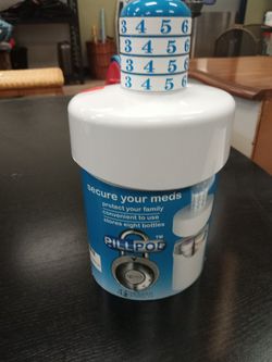 PILL POD... Protect your prescription drugs from falling into the wrong hands. Stores 8 bottles!. $20