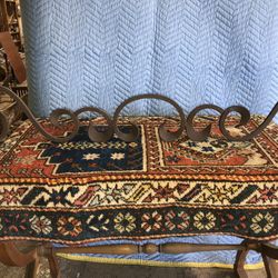 Large Heavy Wrought Iron Fireplace Front 