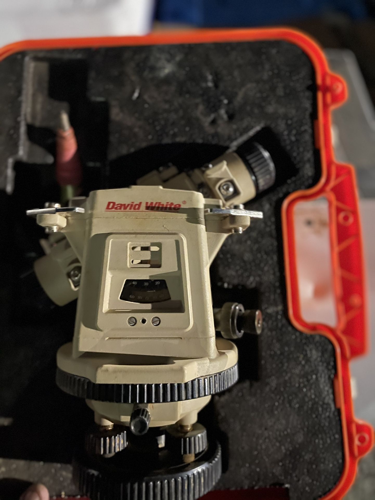 David White Universal Level Transit With Laser Plummett