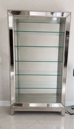 Glass curio display cabinet