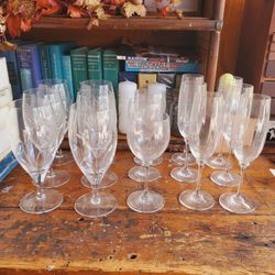 Set of Crystal Stemware Glasses